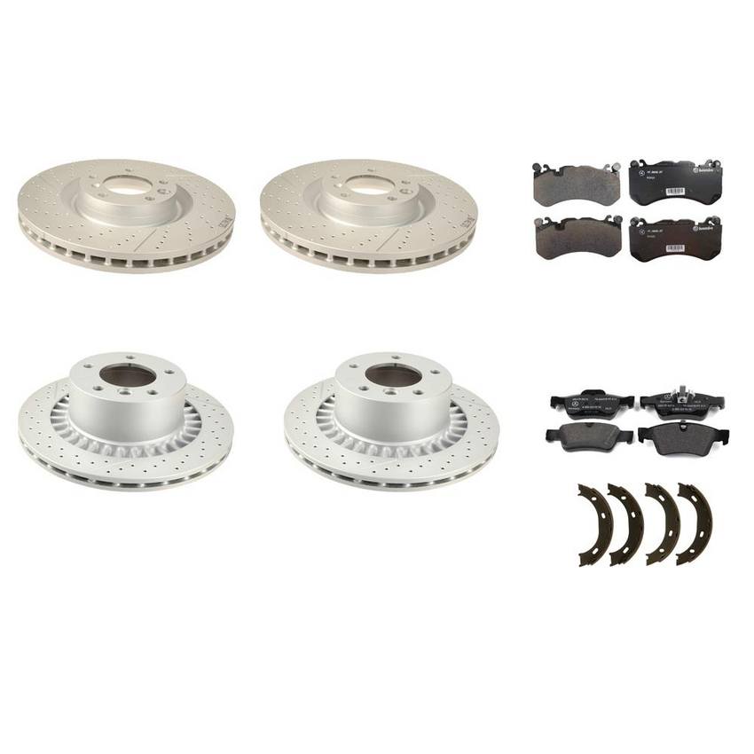 Mercedes Disc Brake Pad and Rotor Kit - Front and Rear (375mm/330mm) 008420412028